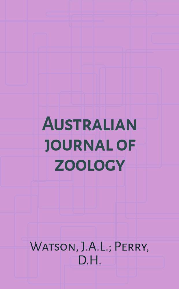 Australian journal of zoology : Publ. by the Commonwealth scientific and industrial research organization. №78 : The Australian harvester termites of the genus ...