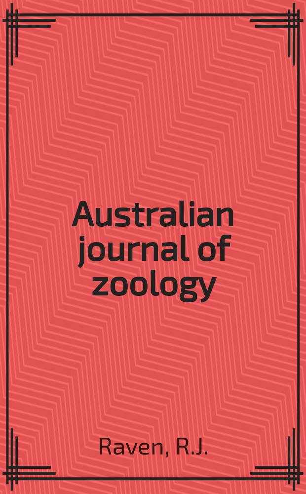 Australian journal of zoology : Publ. by the Commonwealth scientific and industrial research organization. №93 : Systematics of the Australian curtain - web spiders ...
