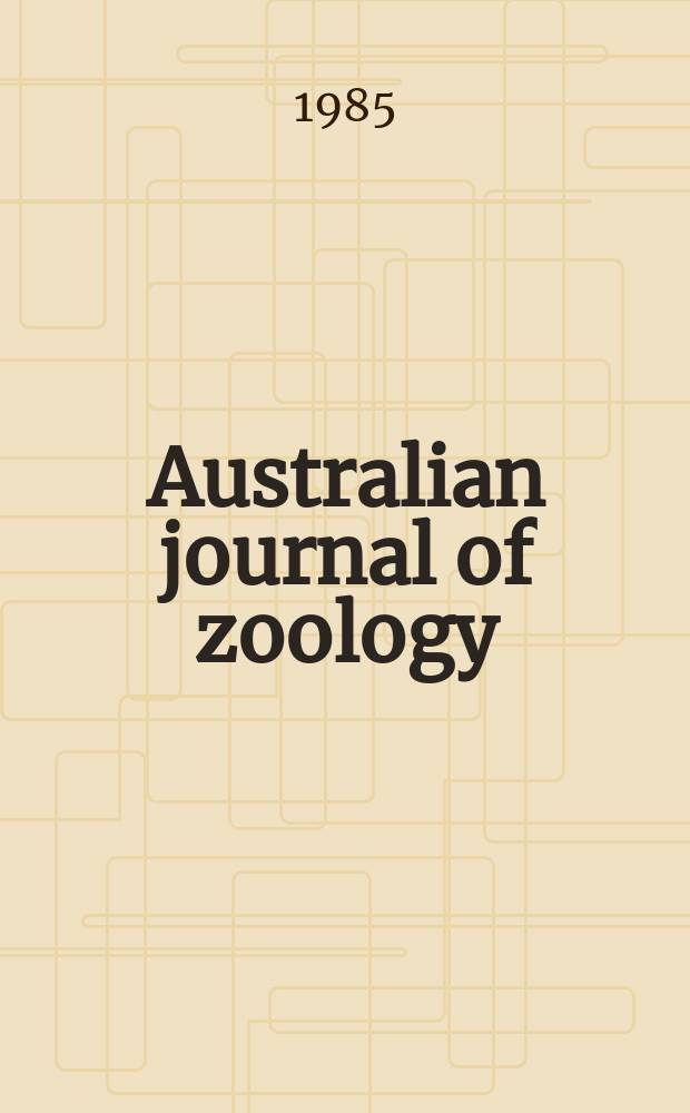 Australian journal of zoology : Publ. by the Commonwealth scientific and industrial research organization. №112 : Taxonomy and geographical ...