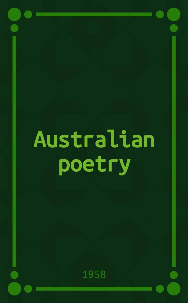 Australian poetry