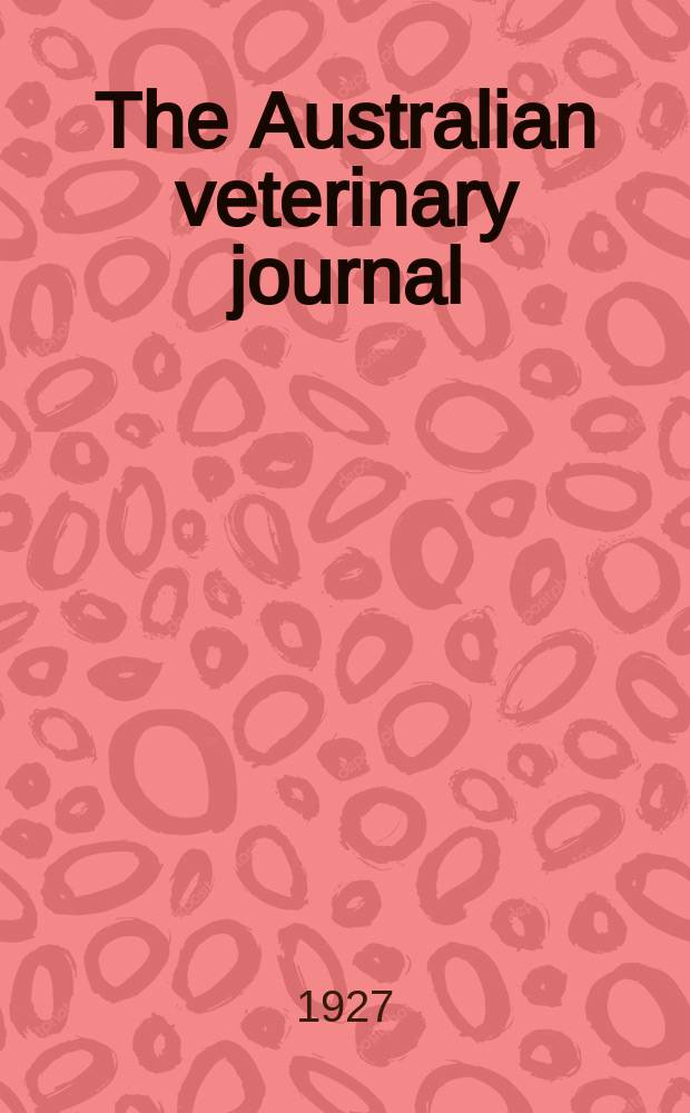 The Australian veterinary journal