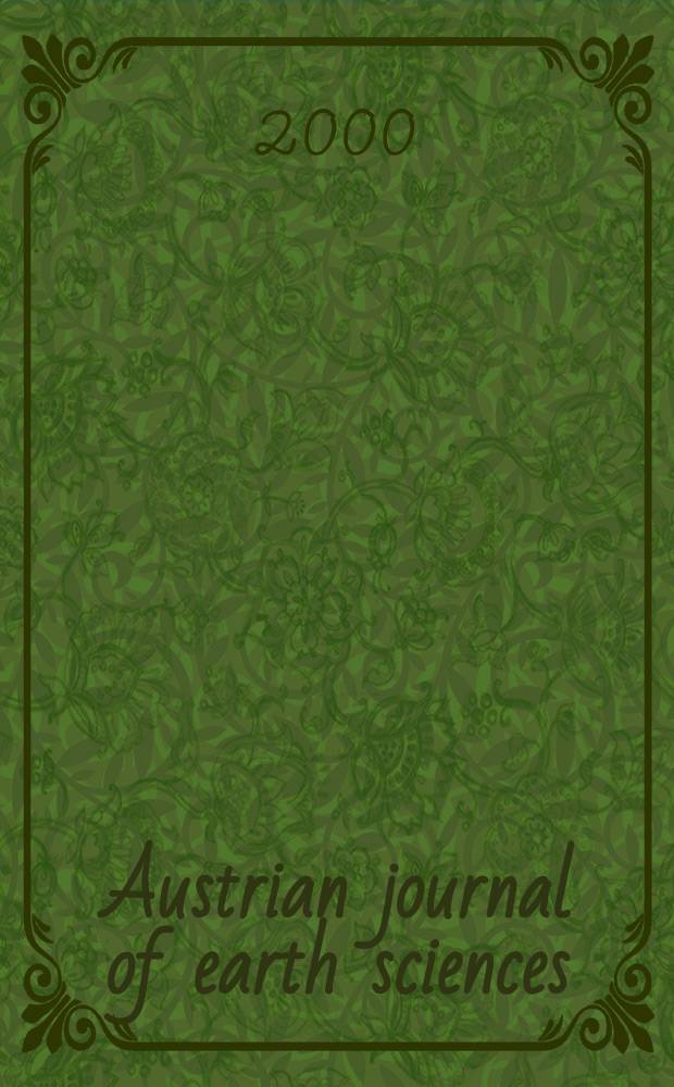 Austrian journal of earth sciences : An intern. journal of the Austr. geol. soc. Bd.92 : 1999. (Aspects of geology in Austria)