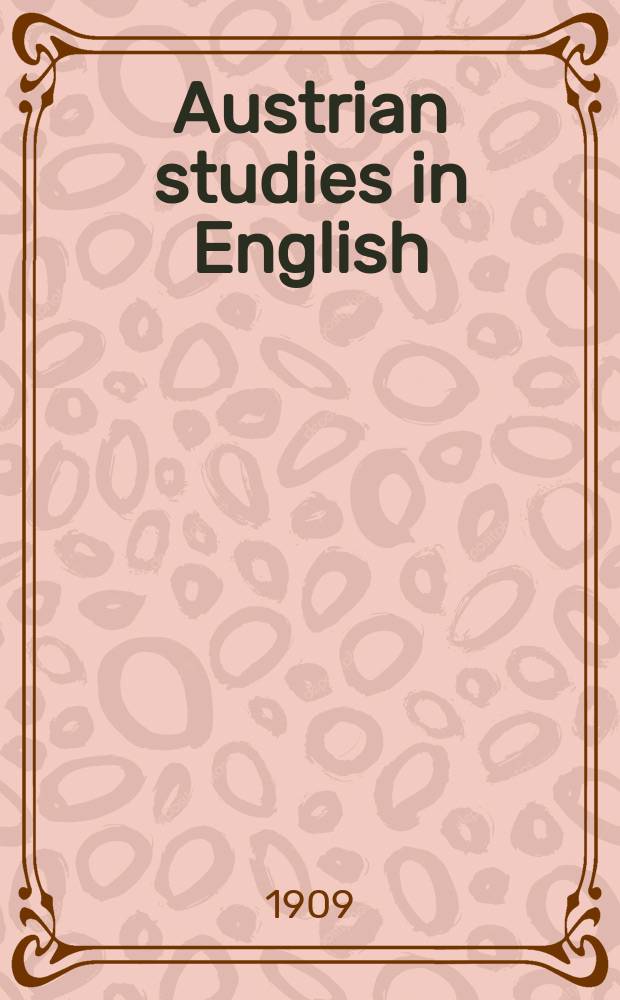Austrian studies in English : Formerly Wiener Beiträge zur englischen Philologie. Bd.29 : Thomas Randolph, sein Leben und seine Werke
