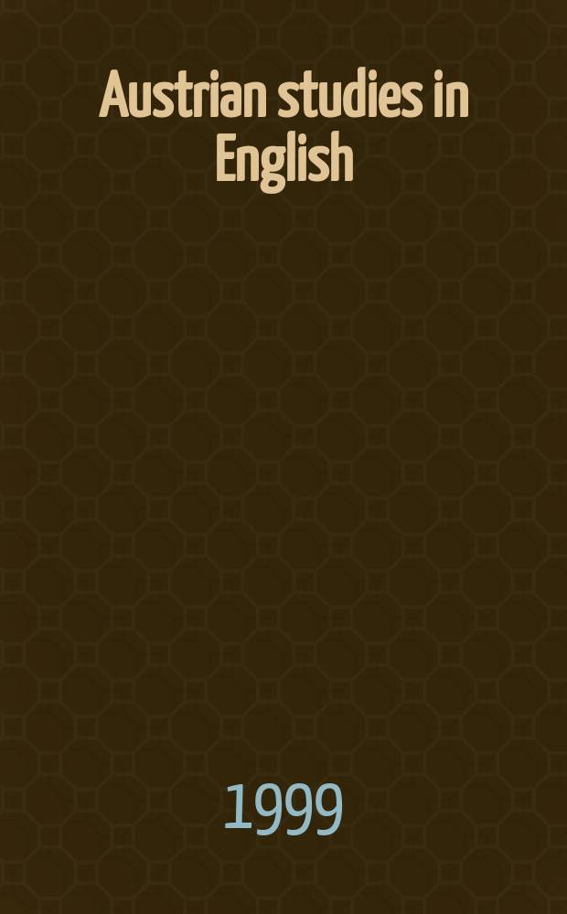 Austrian studies in English : Formerly Wiener Beiträge zur englischen Philologie. Bd.84 : Rewriting history