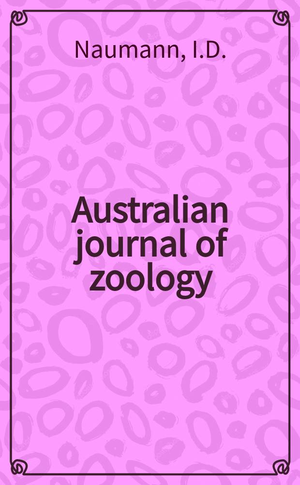 Australian journal of zoology : Publ. by the Commonwealth scientific and industrial research organization. №85 : Systematics of the Australian Ambositrinae