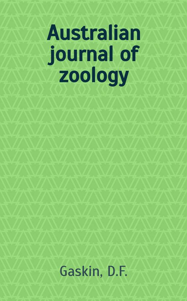 Australian journal of zoology : Publ. by the Commonwealth scientific and industrial research organization. №115 : Morphology and reclassification ...