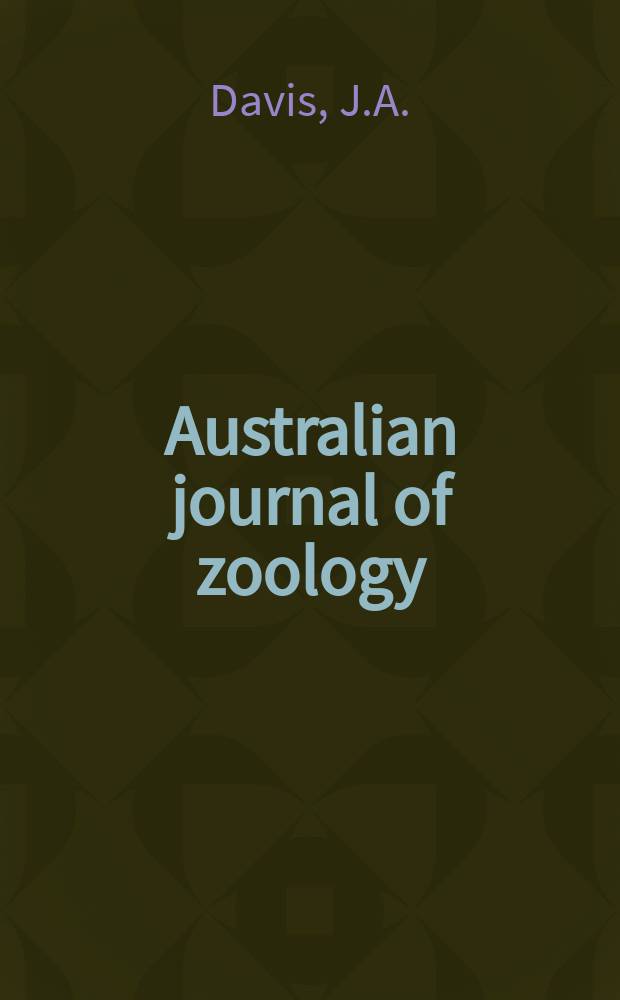 Australian journal of zoology : Publ. by the Commonwealth scientific and industrial research organization. №119 : Revision of the Australian Psephenidae (Coleoptera)
