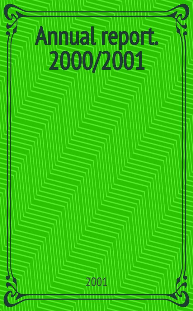 Annual report. 2000/2001