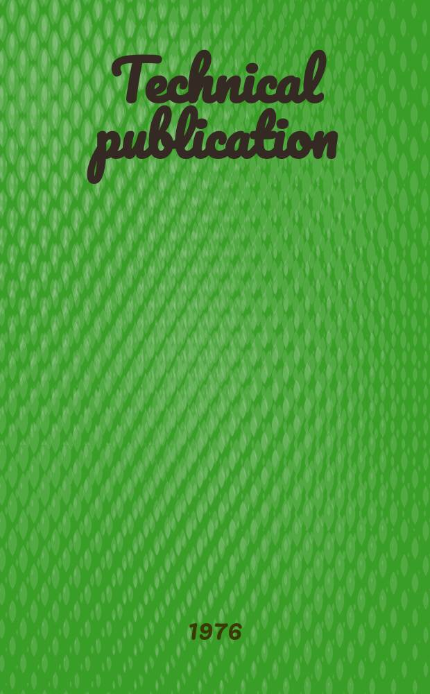 Technical publication : Suppl. to the Australian journal of dairy technology. №24 : The quality assurance of dairy foods