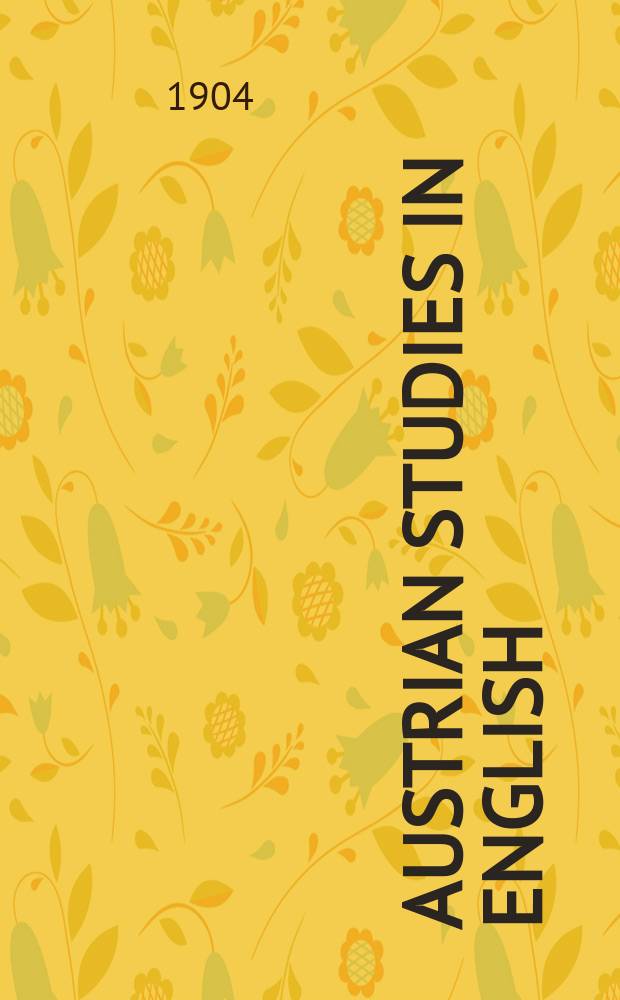 Austrian studies in English : Formerly Wiener Beiträge zur englischen Philologie. Bd.19 : Thomas Hood und die soziale Tendenzdichtung seiner Zeit