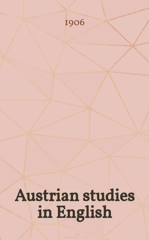 Austrian studies in English : Formerly Wiener Beiträge zur englischen Philologie. Bd.23 : Roger Boyle, earl of Orrery und seine Dramen