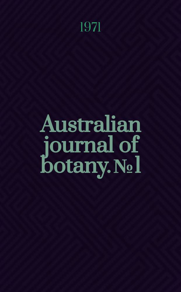 Australian journal of botany. №1 : Morphology and taxonomy of the Audouinella complex (Rhodophyta) in Southern Australia