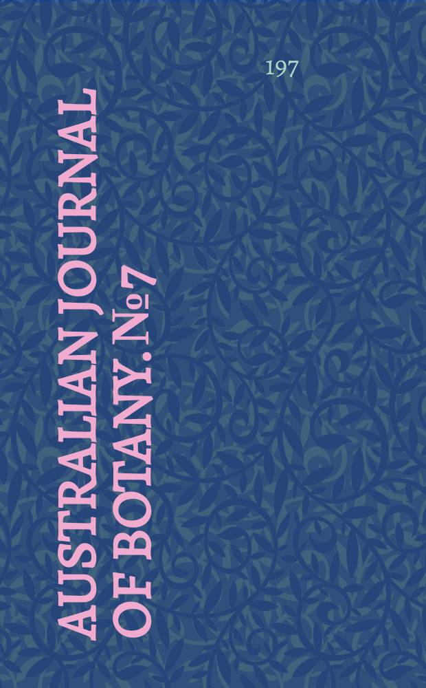 Australian journal of botany. №7 : Conservation of major plant communities in Australia ...