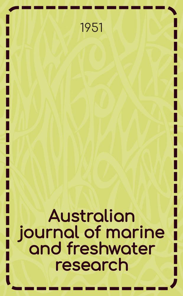 Australian journal of marine and freshwater research