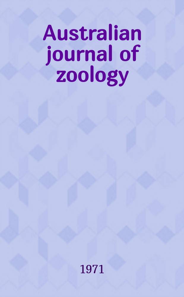 Australian journal of zoology : Publ. by the Commonwealth scientific and industrial research organization. №2 : A revision of Australian Gripopterygidae (insecta: Plecoptera)