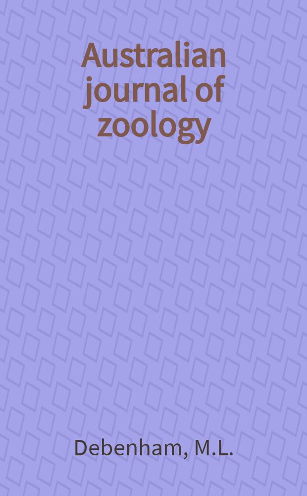 Australian journal of zoology : Publ. by the Commonwealth scientific and industrial research organization. №95 : Australasian species of the blood - feeding Forcipomyia ...