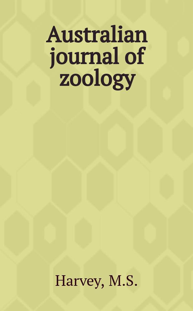 Australian journal of zoology : Publ. by the Commonwealth scientific and industrial research organization. №126 : A revision of the genus Synsphyronus Chamberlin ...