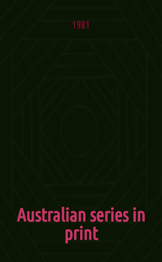 Australian series in print