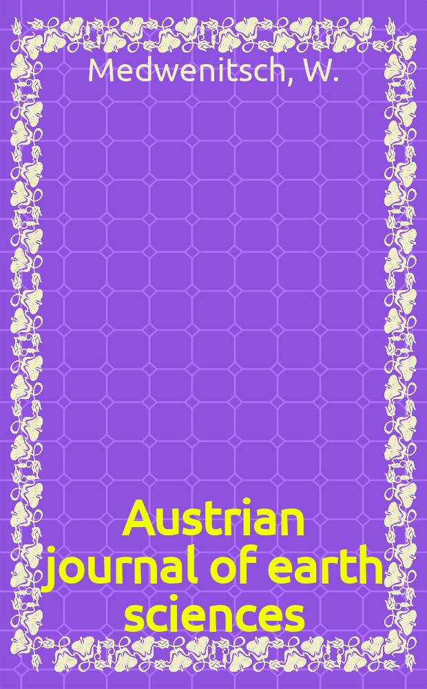 Austrian journal of earth sciences : An intern. journal of the Austr. geol. soc. Bd.59 1966, H.1 : Zur Geologie der süditalienischen Vulkane Exkursionsführer