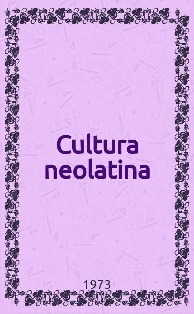 Cultura neolatina