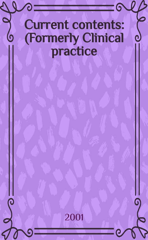Current contents : (Formerly Clinical practice). Vol.29, №8