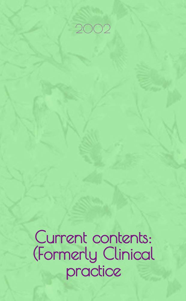 Current contents : (Formerly Clinical practice). Vol.30, №5