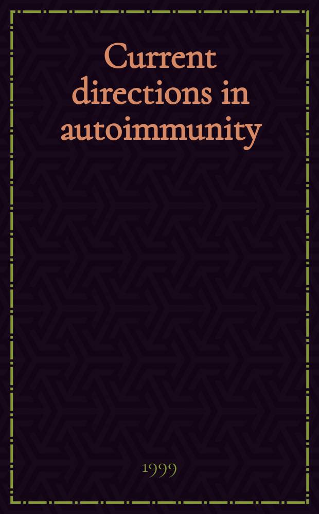 Current directions in autoimmunity