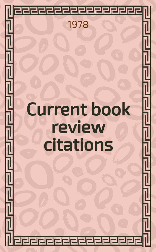 Current book review citations