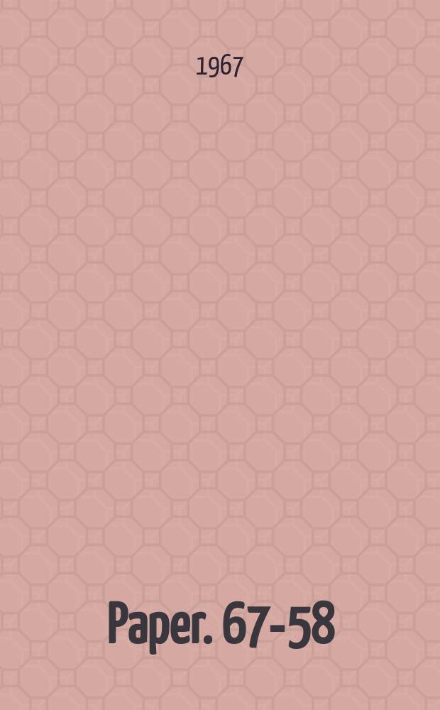 Paper. 67-58