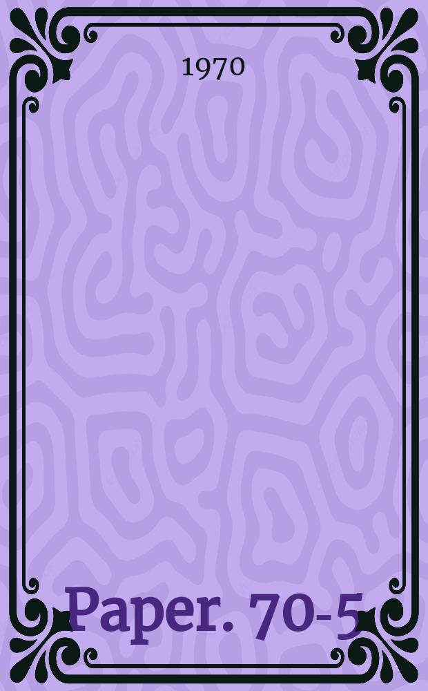 Paper. 70-5