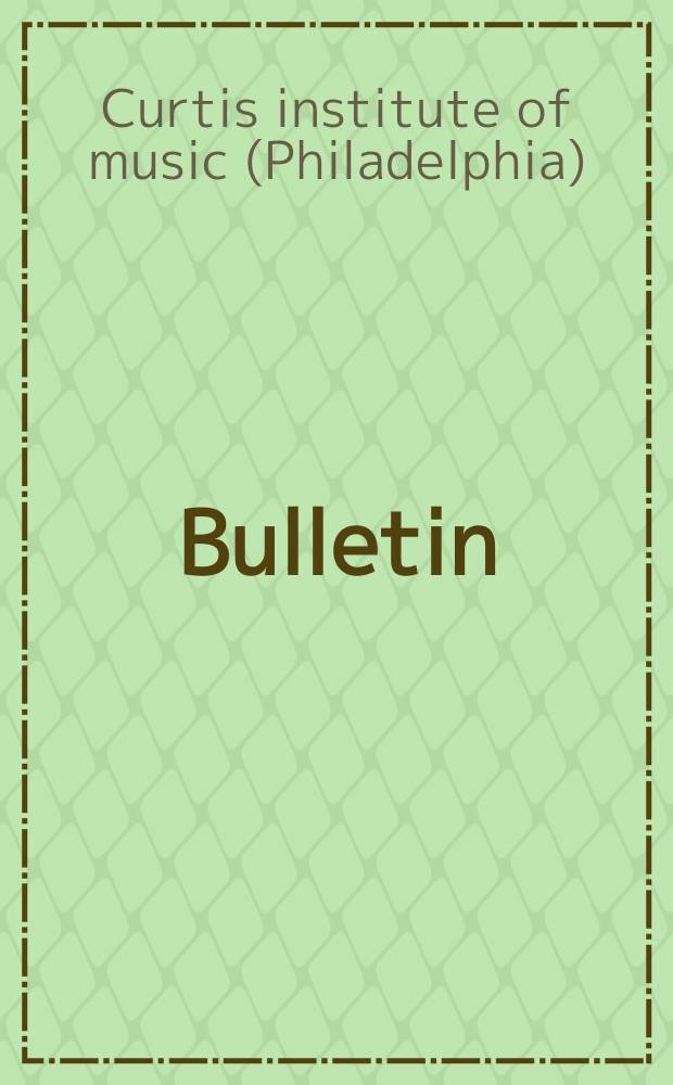 Bulletin