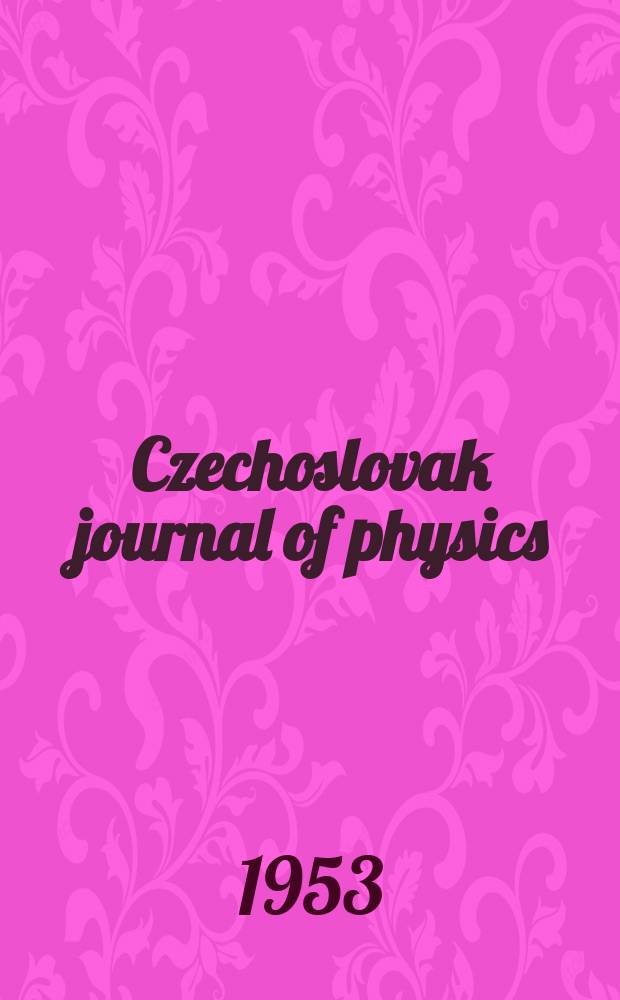 Czechoslovak journal of physics
