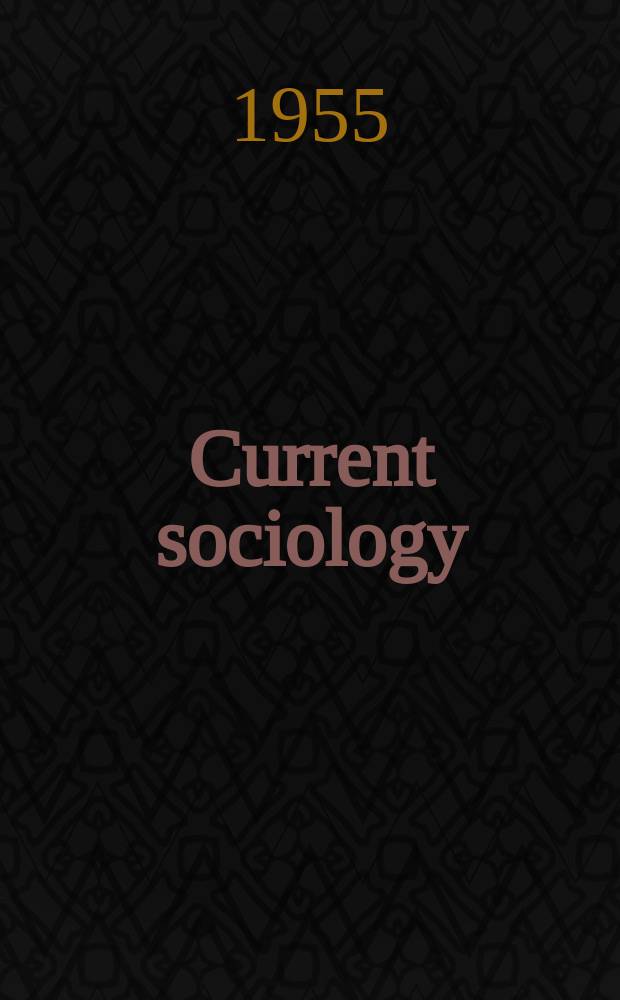 Current sociology