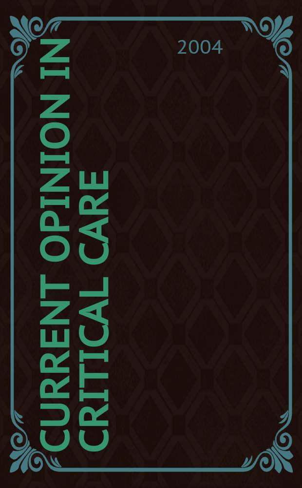 Current opinion in critical care