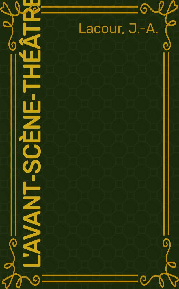 L'Avant-scène-théâtre : L'année du bac. La fée