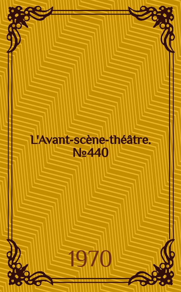 L'Avant-scène-théâtre. №440 : Le monde tel qu'il est. Un gros gâteau