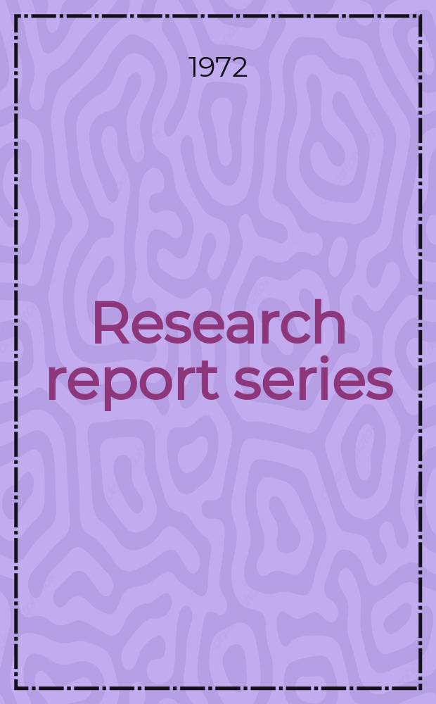 Research report series