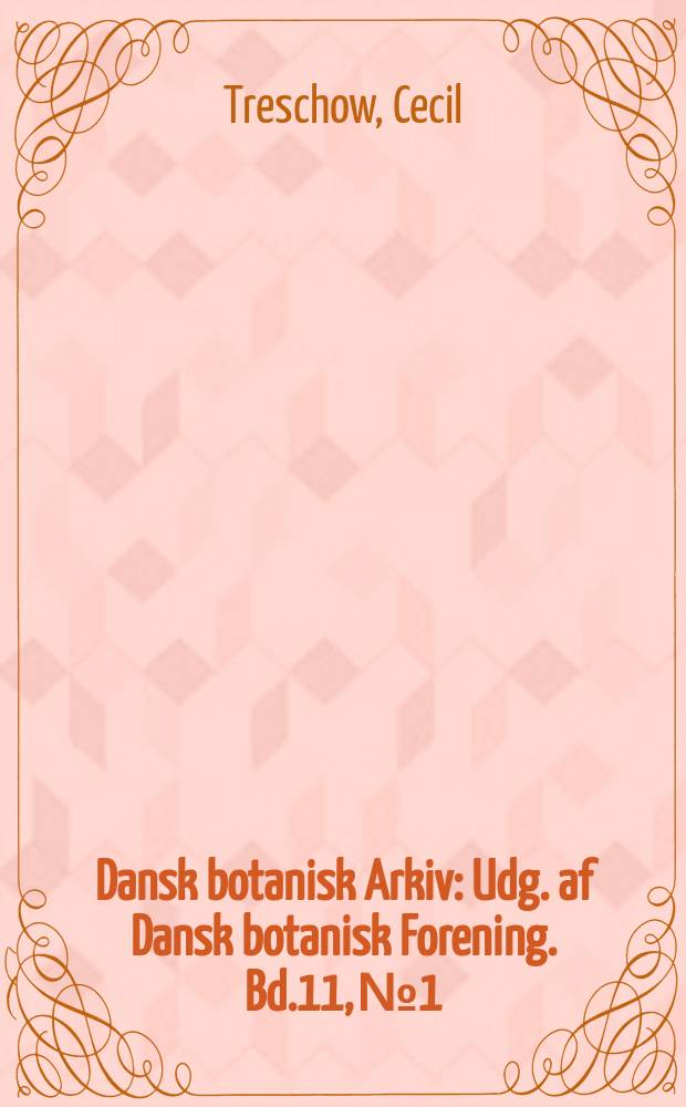 Dansk botanisk Arkiv : Udg. af Dansk botanisk Forening. Bd.11, №1 : The Verticillium Diseases of cultivated mushrooms