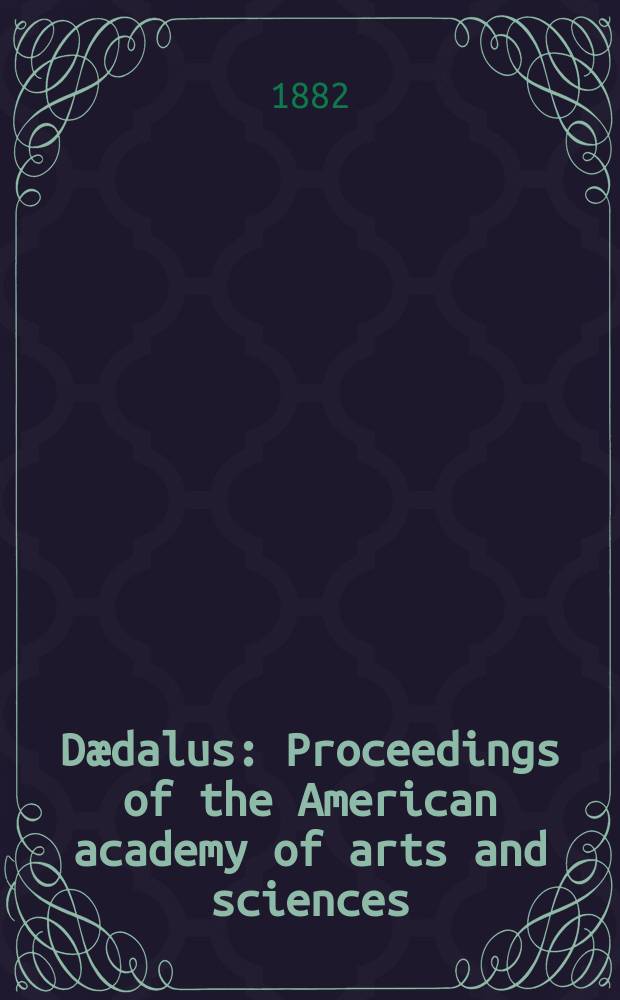 Dædalus : Proceedings of the American academy of arts and sciences