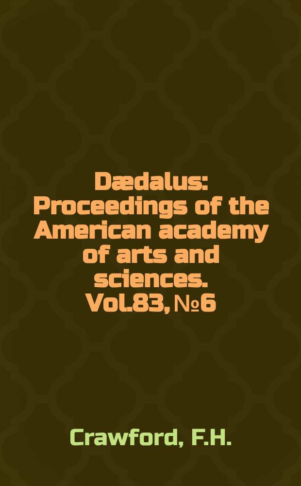 Dædalus : Proceedings of the American academy of arts and sciences. Vol.83, №6 : Thermodynamic relations in n-variable systems in Jacobian form