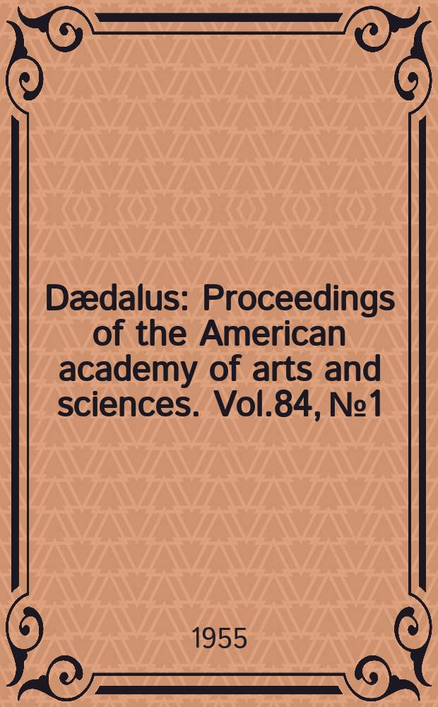 Dædalus : Proceedings of the American academy of arts and sciences. Vol.84, №1 : Effects of pressure on Binary alloys