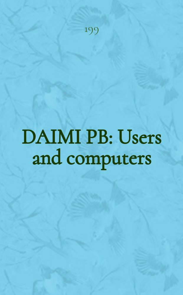 DAIMI PB : Users and computers