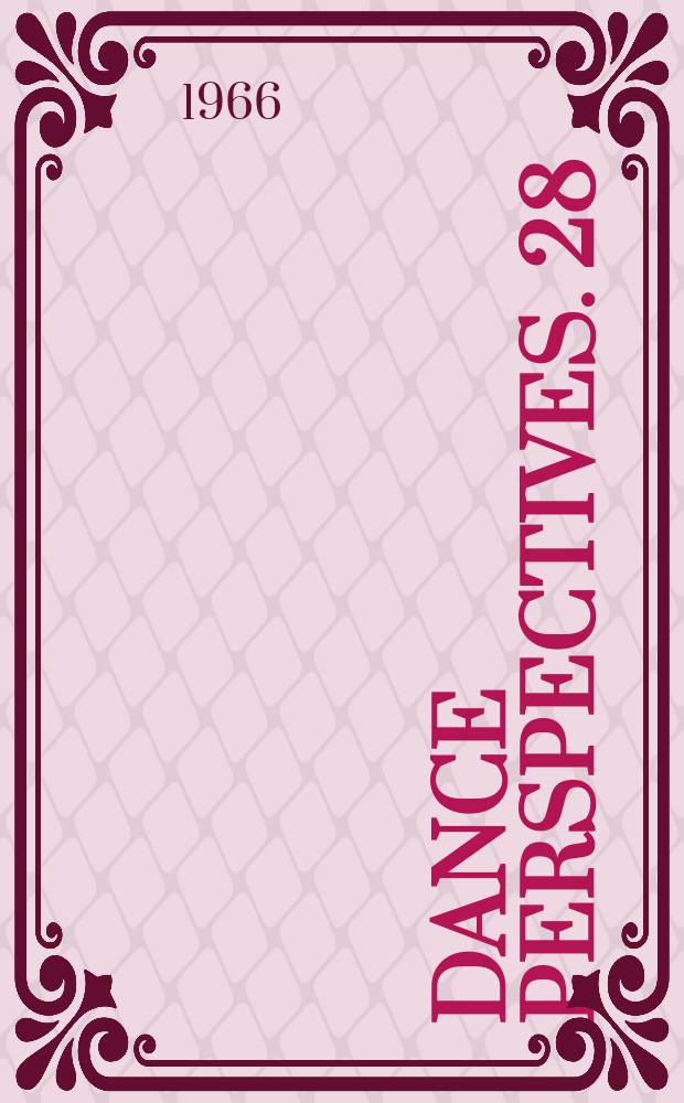 Dance perspectives. 28 : In search of design by Rouben Ter-Arutunian