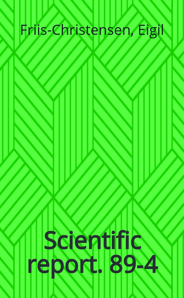 Scientific report. 89-4 : Ground magnetic perturbations in the polar cap and cleft: structure and dynamics of ionosphere currents