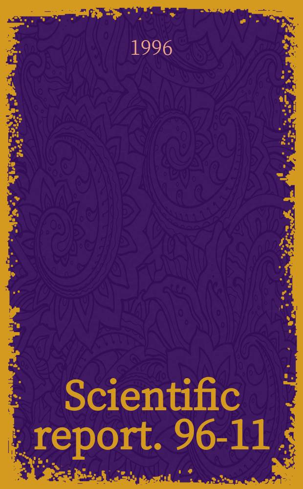 Scientific report. 96-11 : European stratospheric monitoring stations in the Arctic