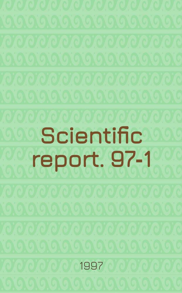 Scientific report. 97-1 : Ørsted compendium