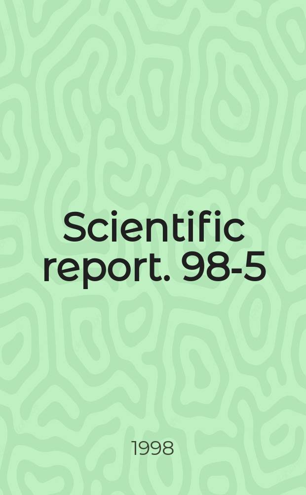 Scientific report. 98-5 : Evaluation of the Radarsat imagery for the operational mapping of sea ice around Greenland in 1997