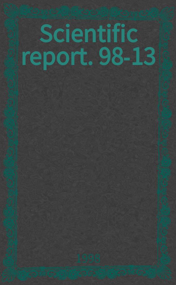 Scientific report. 98-13 : Microphysical analysis of polar stratospheric clouds observed by lidar at McMurdo, Antarctica