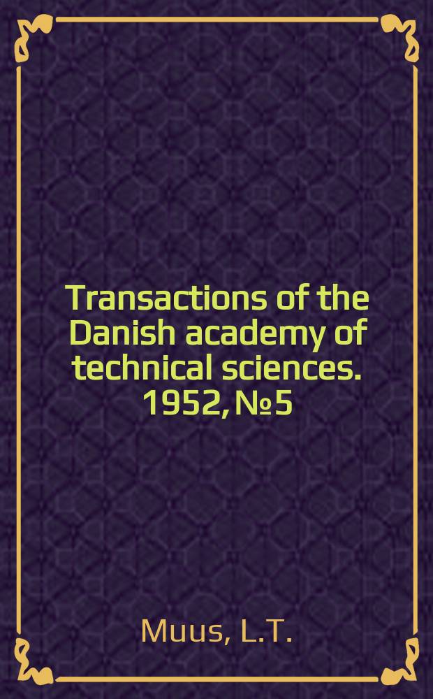 Transactions of the Danish academy of technical sciences. 1952, № 5 : Moisture regain determinations of textiles from dissipation factor measurements at 100 kc/s