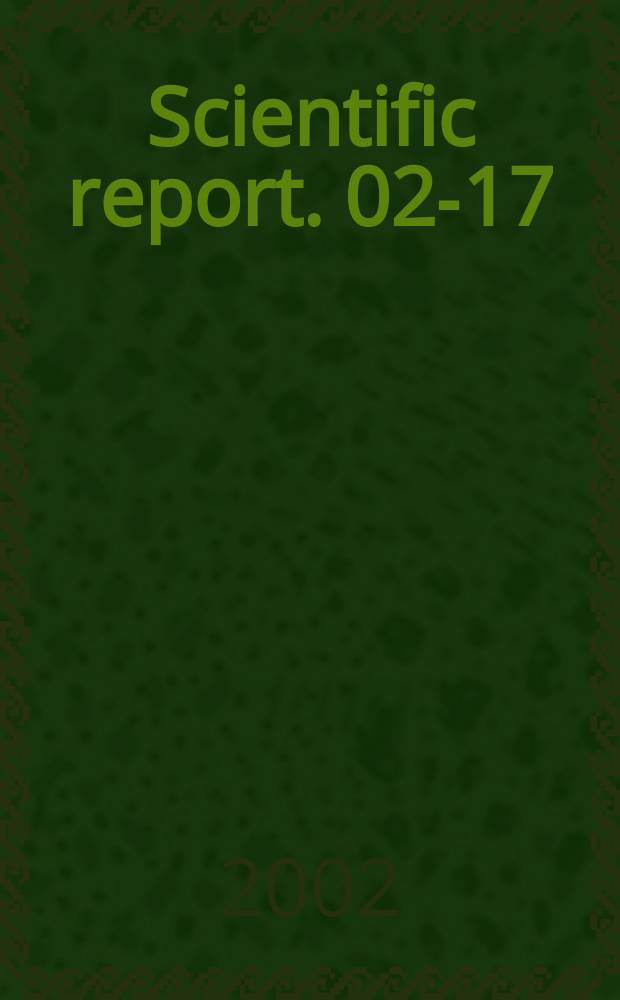 Scientific report. 02-17 : Probabilistic analysis of atmospheric transport and deposition patterns from nuclear risk sites in Russian far East